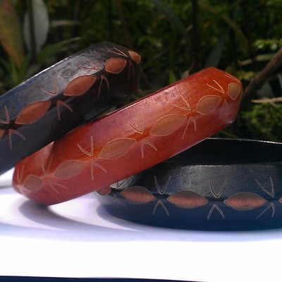 Wood tribal disk 