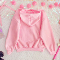 Kawaii Rainbow Unicorn Hoodie Sweatshirt - Thumbnail 3