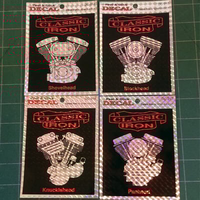 Motorcycle prism stickers - vintage