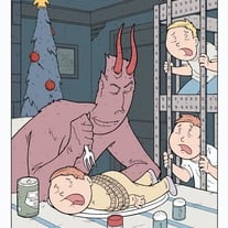 Krampus "midnight snack" Print