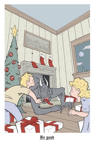 Krampus "be good" Print