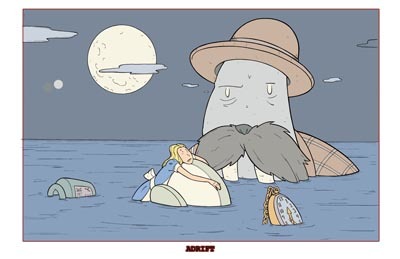 Alice in Wonderland "adrift" Print