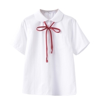 [XS-2XL] JK Seifuku White/Pink Blouse FREE Ribbon C01414 - Thumbnail 4