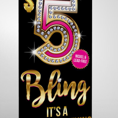 $5 bling  - retractable banner - 5