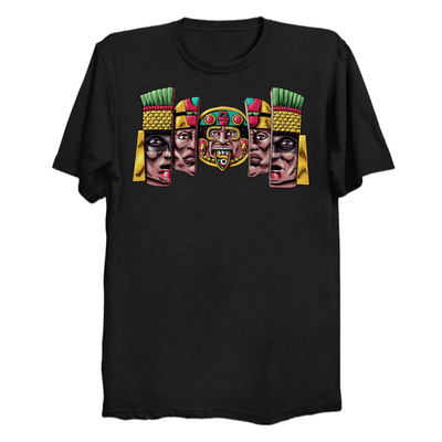 Ancient faces (colors) t-shirt - Thumbnail 5