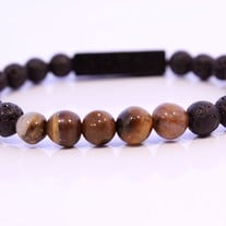 LAVA ROCK(DIFFUSER) AND TIGER EYE BRACELET