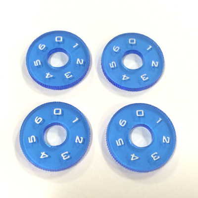 Ridged Shield Dials (Set of 4)