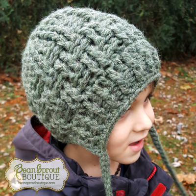 Texture weave earflap hat (rts)