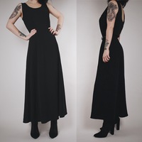RESERVED FOR ERICA.EYLER - SOLSTICE - Vintage 90s Matte Witch Gown  - Thumbnail 2