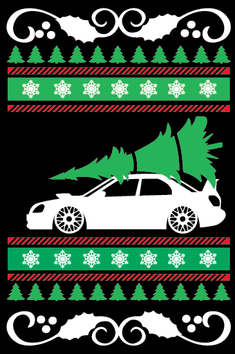 Subaru WRX STI Blob Eye Ugly Christmas Sweater