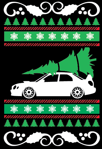 Subaru WRX STI Bug Eye Ugly Christmas Sweater