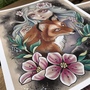 Fox Goddess Watercolor Print-1