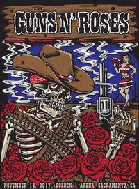 Guns n Roses 18X24 screenprinted poster ( AP signed and numbered