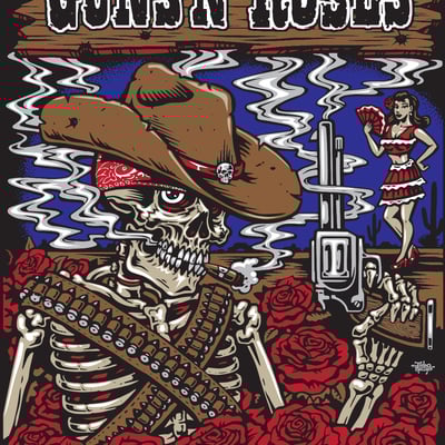 Guns n roses 18x24 screenprinted poster ( ap signed and numbered)