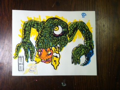 Blob Revelations Screen Print #1 Reptile-Lady-Thing!