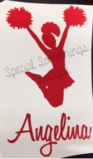 Custom Car decal-Cheerleader