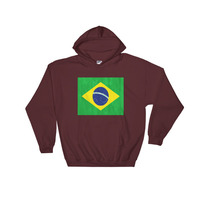 Brazil design Hooded Sweatshirt graphic on the front - Thumbnail 6