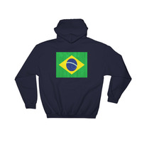 Brazil design Hooded Sweatshirt graphic on the back - Thumbnail 3