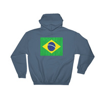 Brazil design Hooded Sweatshirt graphic on the back - Thumbnail 4