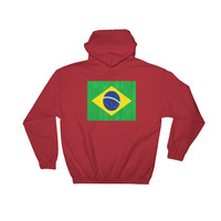 Brazil design Hooded Sweatshirt graphic on the back - Thumbnail 7