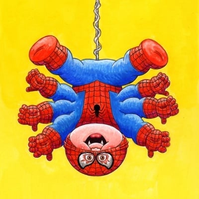 Color rough spiderman garbage pail kids 2014 series