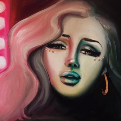 Iredescent original oil painting