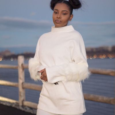 Furry girl, furry world (white)