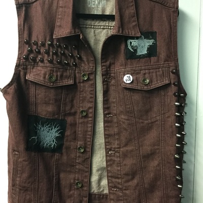 Black sabbath spiked vest