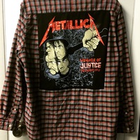 Metallica Hammer of Justice Flannel - Thumbnail 1