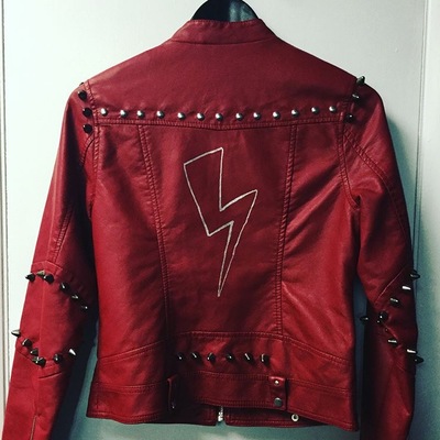 Thriller red leather jacket