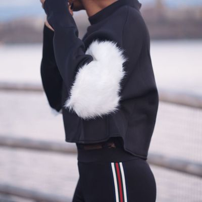 Just a patch of faux fur never hurt 