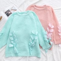 Lace up lolita pastel sweater - Thumbnail 4
