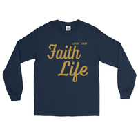 "Faith Life" Unisex Long Sleeve T-Shirt - Thumbnail 3