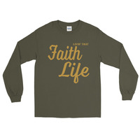 "Faith Life" Unisex Long Sleeve T-Shirt - Thumbnail 4