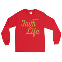 "Faith Life" Unisex Long Sleeve T-Shirt - Thumbnail 8