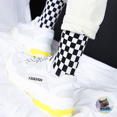Checkerboard socks
