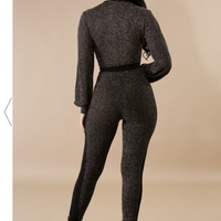 Glitter slits Jumpsuit - Thumbnail 1