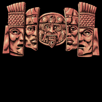 Ancient Faces (Earth Tones) T-Shirt - Thumbnail 1