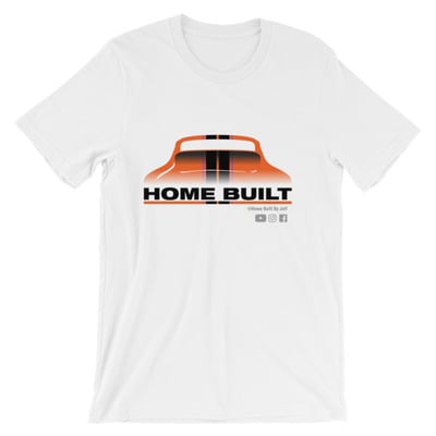 White with orange unisex t-shirt