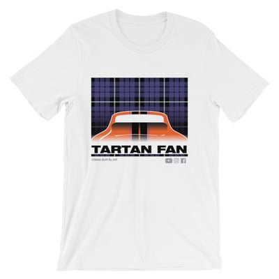 Tartan fan white unisex t-shirt