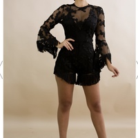 Fringe sheer romper - Thumbnail 1