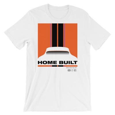 Home built big stripe white unisex t-shirt