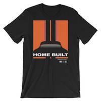 Home Built Big Stripe Black Unisex T-Shirt - Thumbnail 1