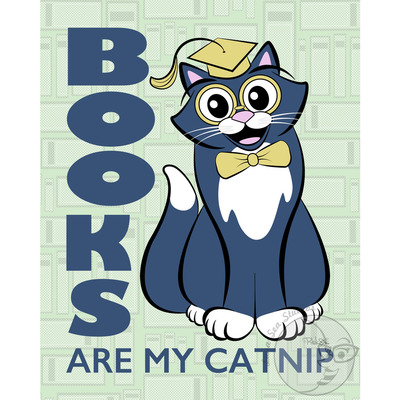 Books Are My Catnip 8x10 Print