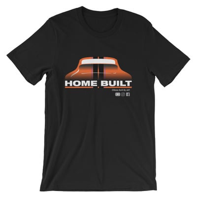 Black with orange unisex t-shirt