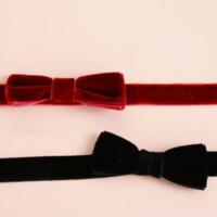 Velvet Bow Bell Ribbon Choker - Thumbnail 3