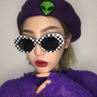 Punk Soft Alien Extra-terrestrial Embroidery Beret Hat - Thumbnail 2