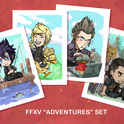 Ffxv "adventures" postcard set