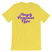 Angry Feminist Type Short-Sleeve Unisex T-Shirt (more colours available) - Thumbnail 3