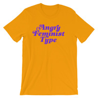 Angry Feminist Type Short-Sleeve Unisex T-Shirt (more colours available) - Thumbnail 4
